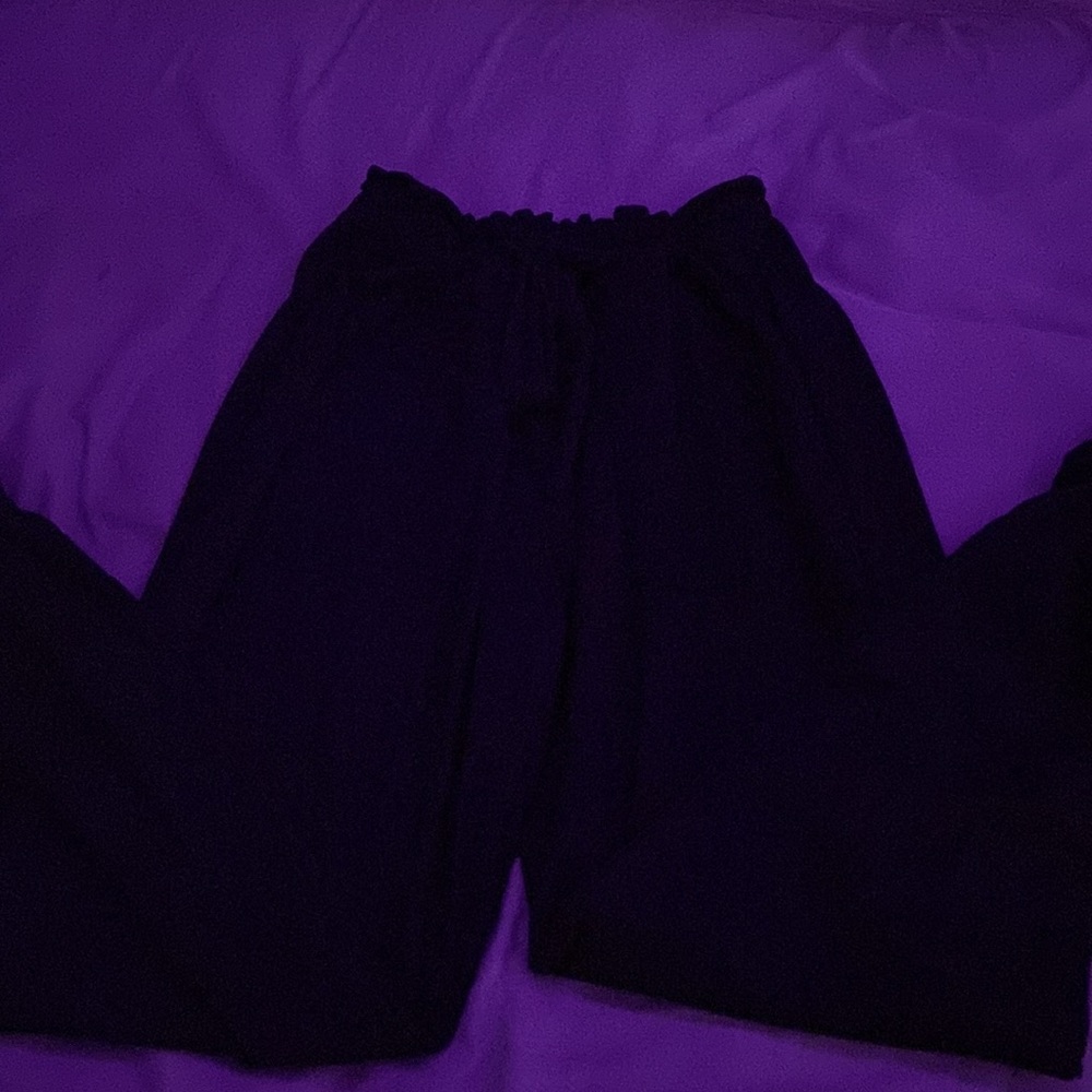 womens black tie joggers
